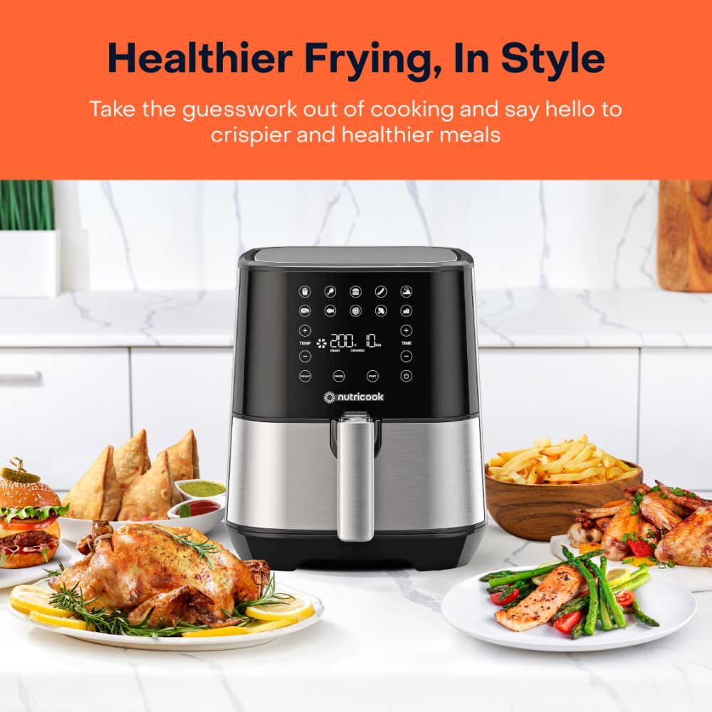 Nutricook - Air Fryer 2, 3.6L, 1500W - Silver & Black