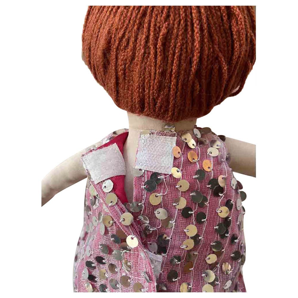 A Little Fable - 2Pc-Set - Disco Station Dress & Doll - Pink