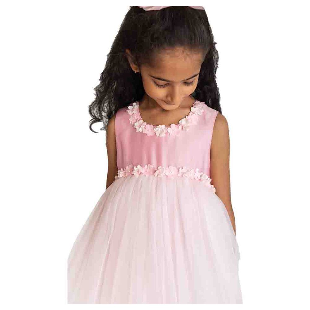 A Little Fable - 2Pc-Set - Dreamy Flower Dress & Doll - Pink