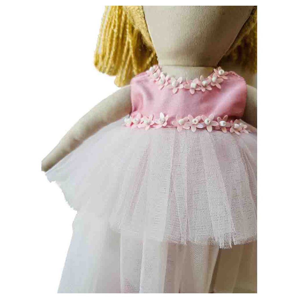 A Little Fable - 2Pc-Set - Dreamy Flower Dress & Doll - Pink