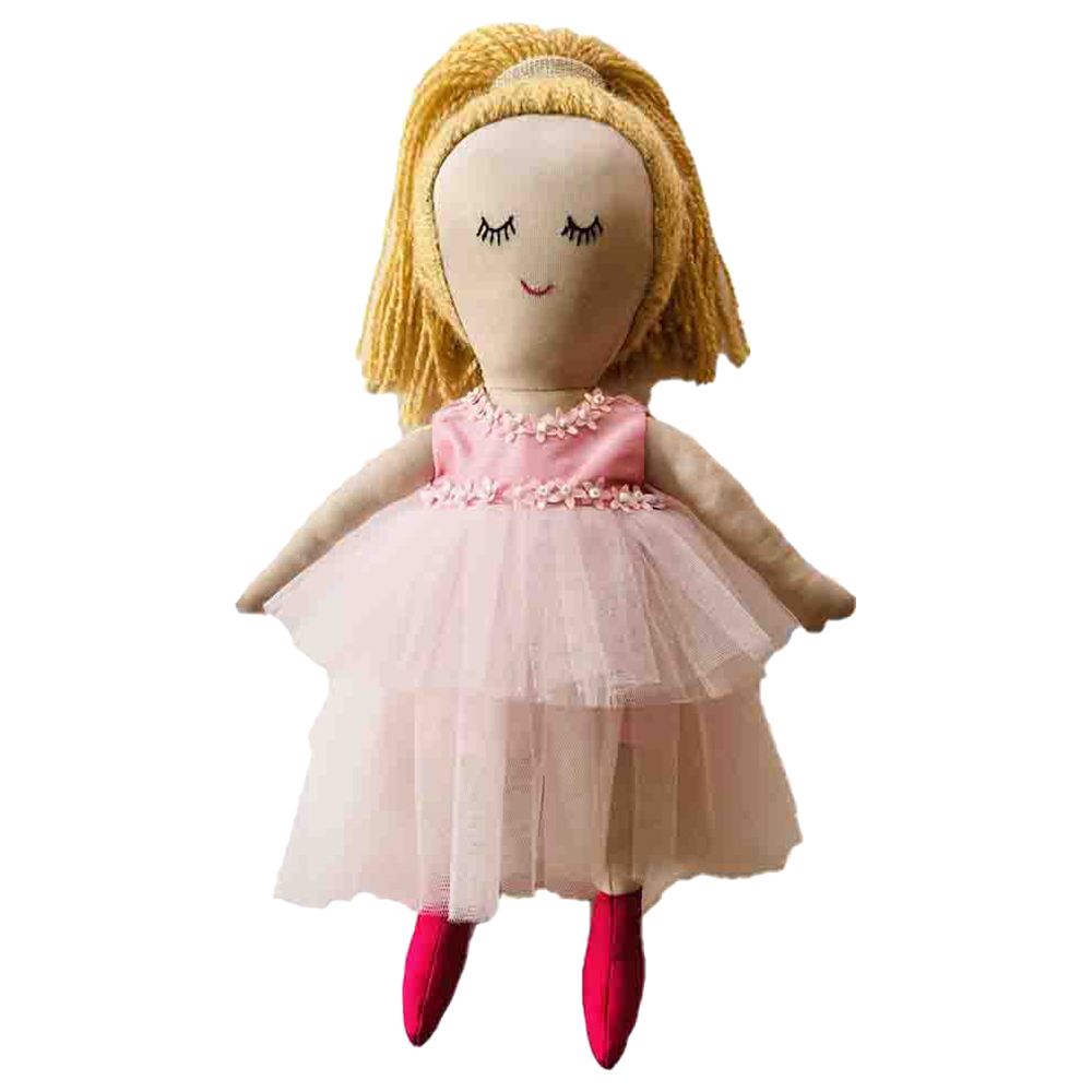 A Little Fable - 2Pc-Set - Dreamy Flower Dress & Doll - Pink