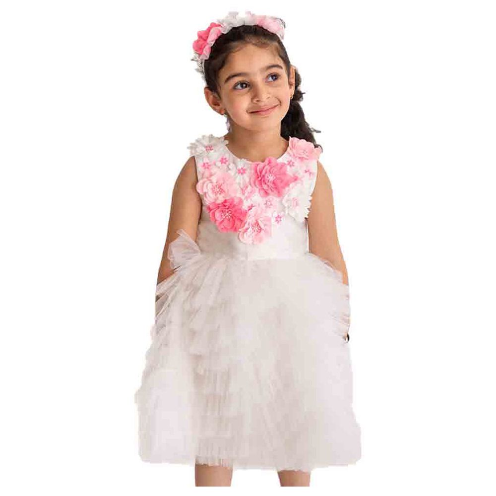 A Little Fable - 2Pc-Set - Provence Cascade Dress & Doll - White