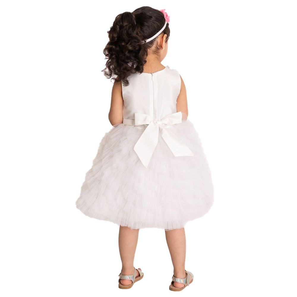 A Little Fable - 2Pc-Set - Provence Cascade Dress & Doll - White