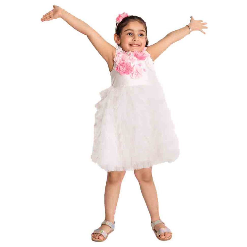 A Little Fable - 2Pc-Set - Provence Cascade Dress & Doll - White