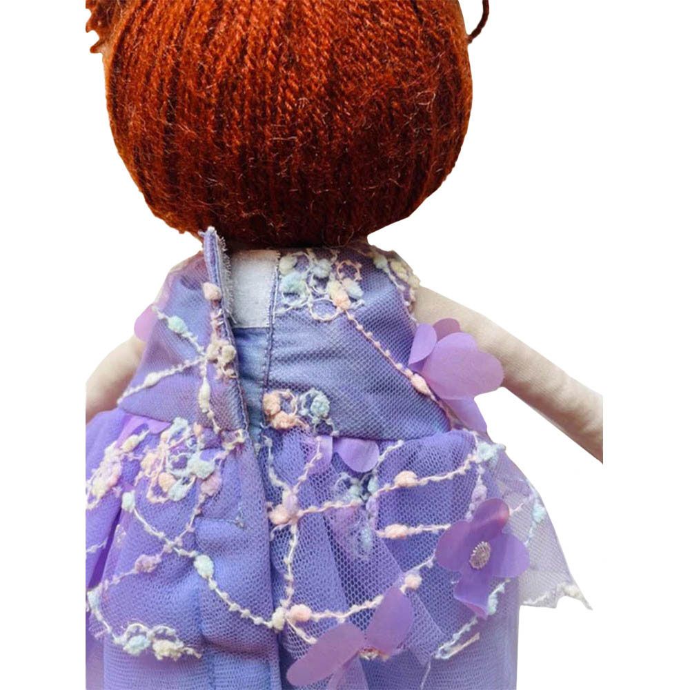 A Little Fable - 2Pc-Set - Off-Shoulder Gardenia Dress & Doll - Lavender