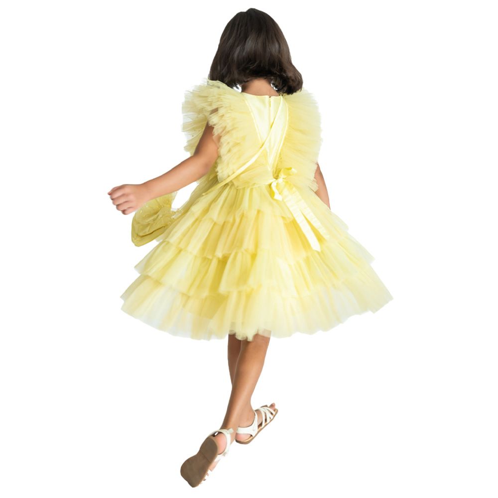 A Little Fable - 2Pc-Set - Regalia Dress & Doll - Yellow