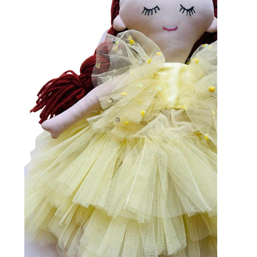 A Little Fable - 2Pc-Set - Regalia Dress & Doll - Yellow