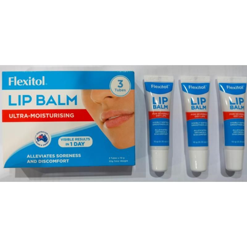 Flexitol - Pack of 3 Dry Lip Balm - 10gm