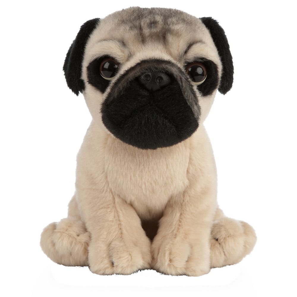 Living Nature - Pug Puppy Plush Toy - Beige - 18cm