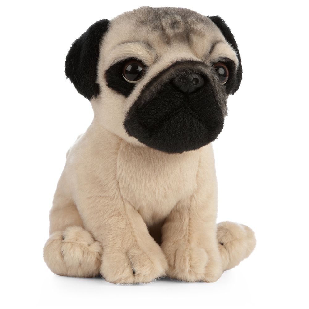 Living Nature - Pug Puppy Plush Toy - Beige - 18cm