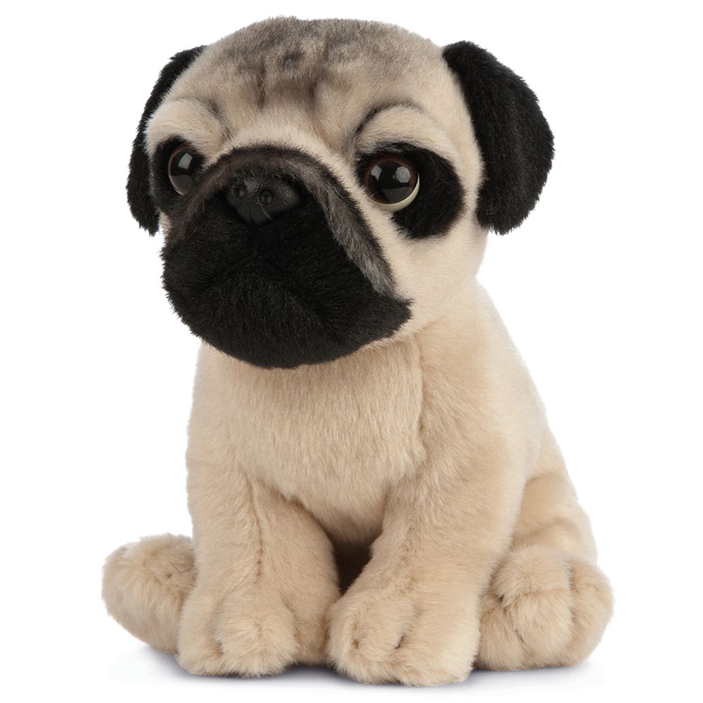 Living Nature - Pug Puppy Plush Toy - Beige - 18cm