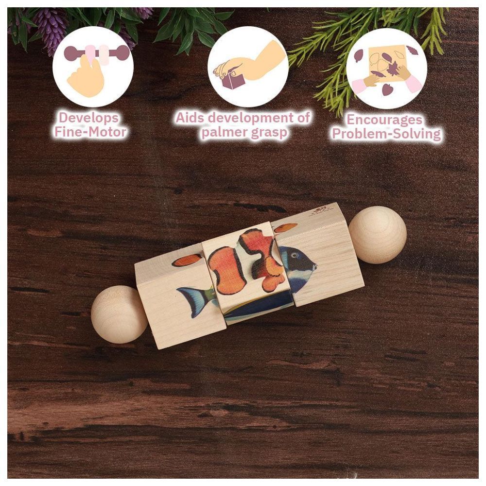 Ariro - Rotating Wooden Puzzle - Fish