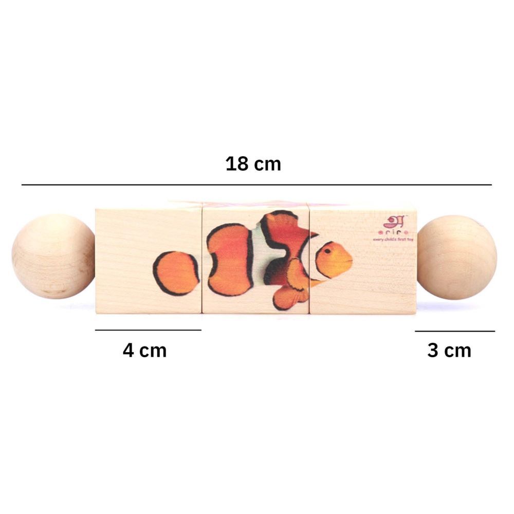 Ariro - Rotating Wooden Puzzle - Fish