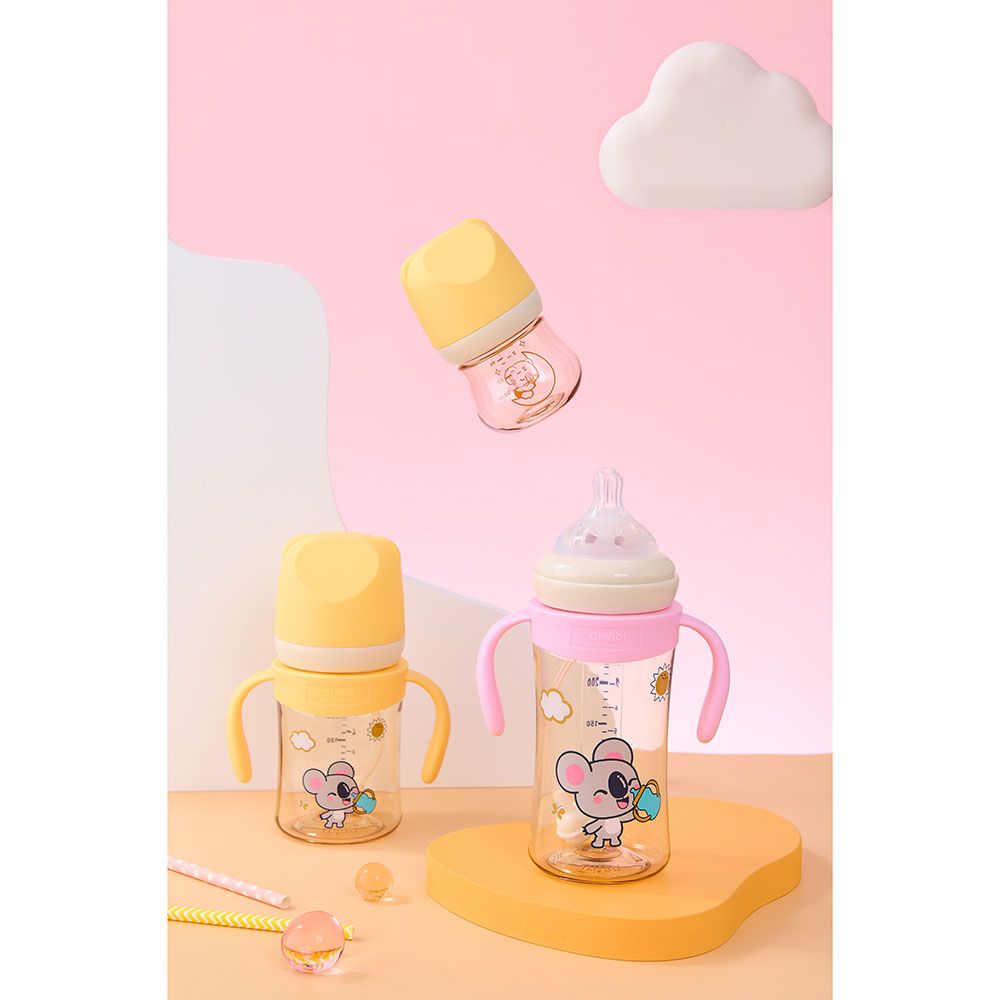 Aiwibi - Baby Feeding Bottle - Yellow - 240 ml