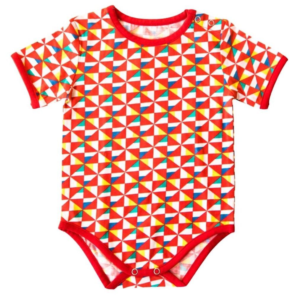 Ola Otter - Short Sleeves Bodysuit - Pinwheel Parade