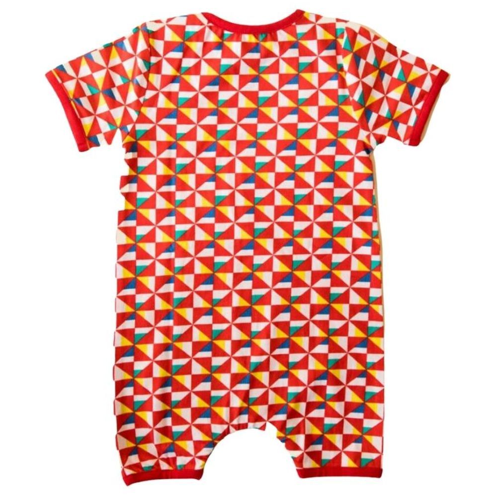 Ola Otter - Short Sleeve Romper - Pinwheel Parade