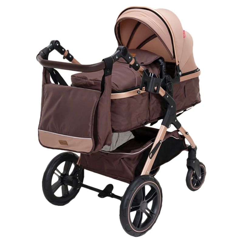 Belecoo - High Landscape Fold Baby Pram Stroller - Khaki