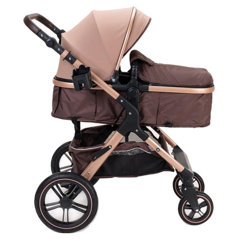 Belecoo - High Landscape Fold Baby Pram Stroller - Khaki