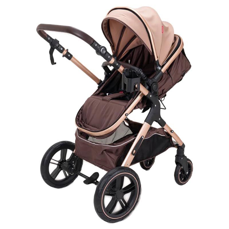 Belecoo - High Landscape Fold Baby Pram Stroller - Khaki