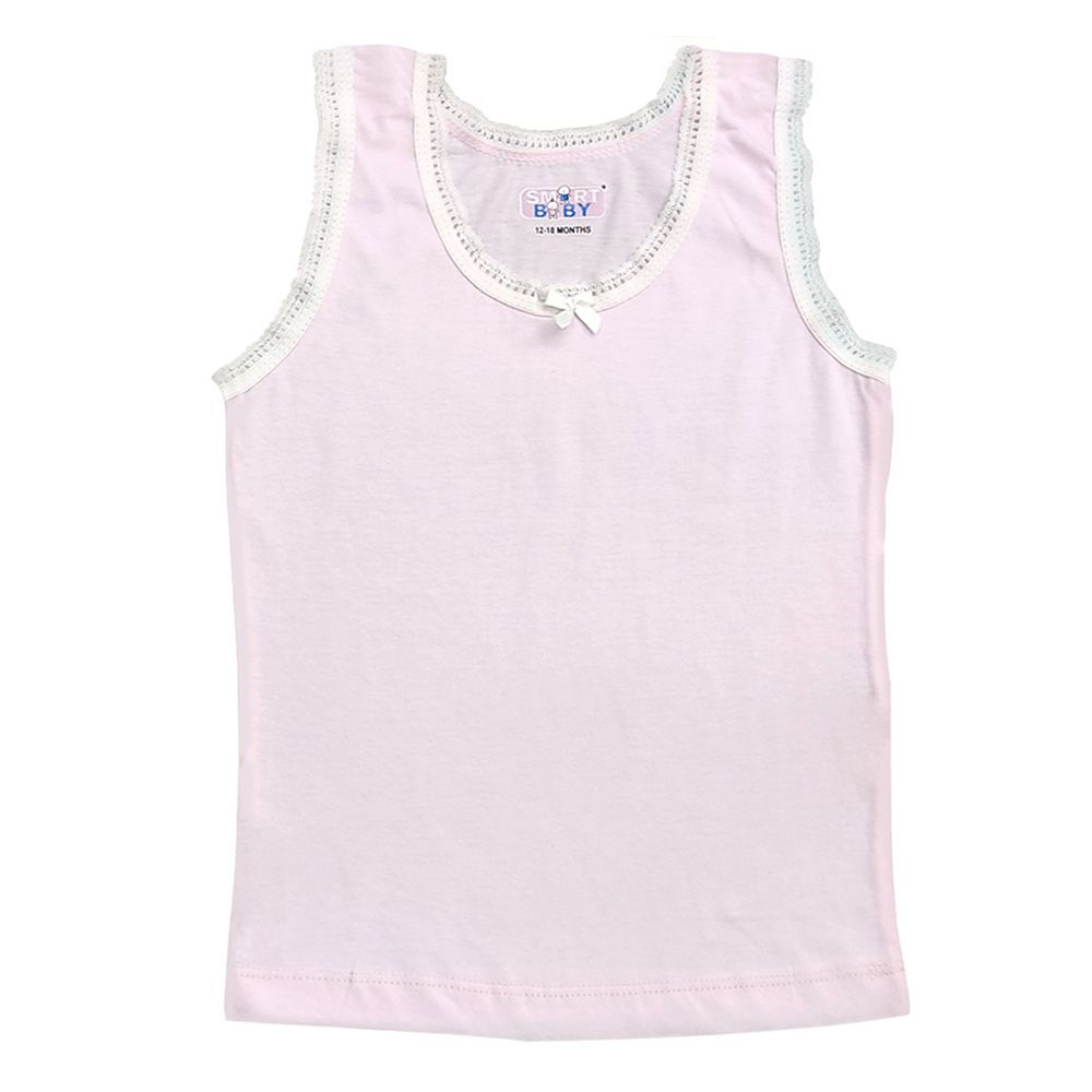 Smart Baby - 3pc-Set - Baby Girl Plain Sleeveless Vest