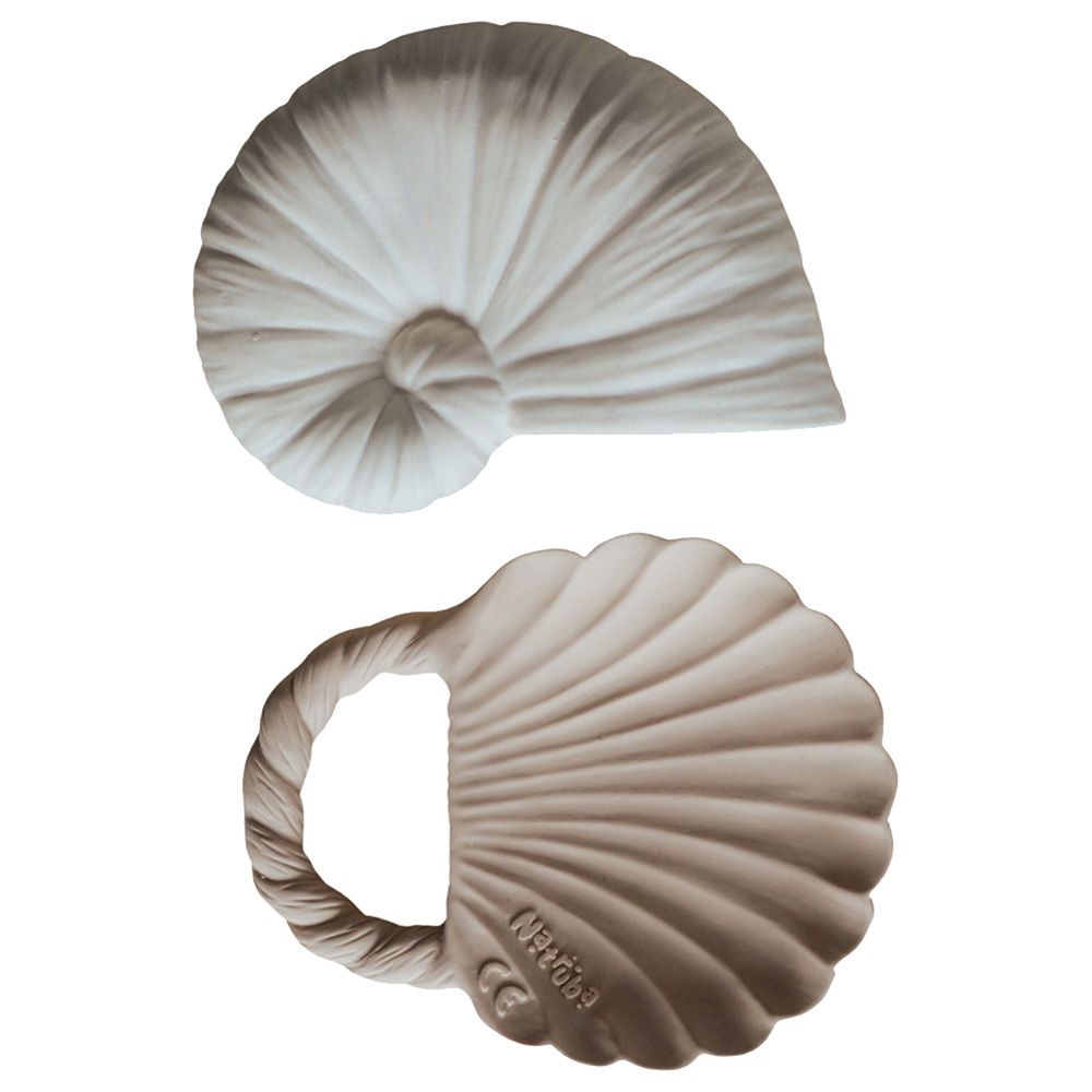 Natruba - Ocean Mix Bath Toy - Nautilus And Shell - 2pcs