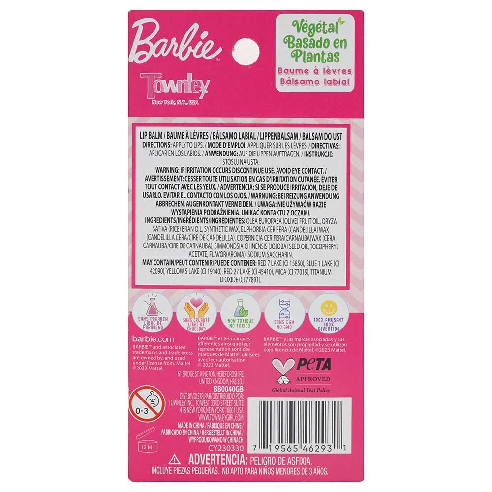 Townleygirl - Barbie Plant Based Lip Balm - 2pcs