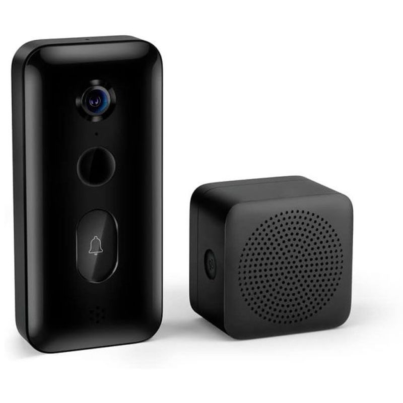 Xiaomi - Ultra-Clear 2K Smart Doorbell 3 - Black - 5200 mAh