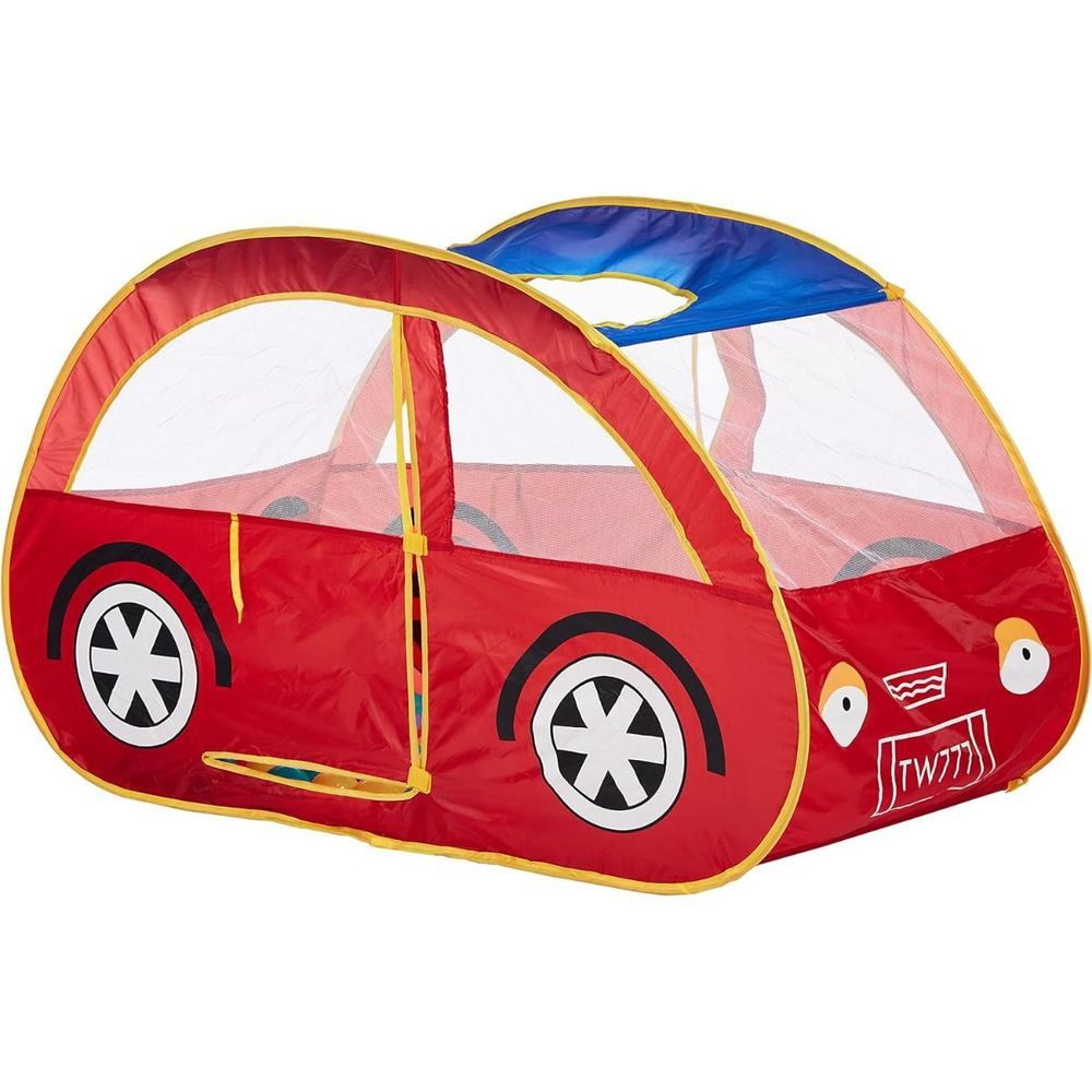 Ching Ching - Car Play House With 100pcs Balls 6cm - Red