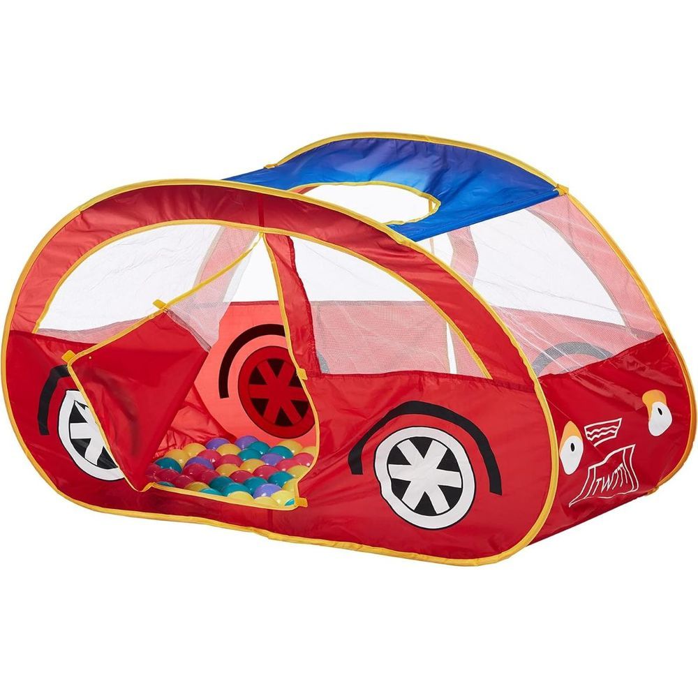 Ching Ching - Car Play House With 100pcs Balls 6cm - Red