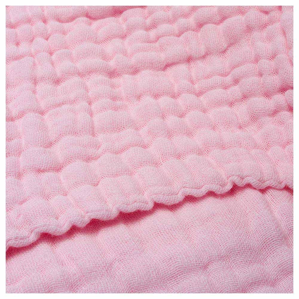 Anvi Baby - Set Of 2 Organic Muslin Bath Towel- Pink & White