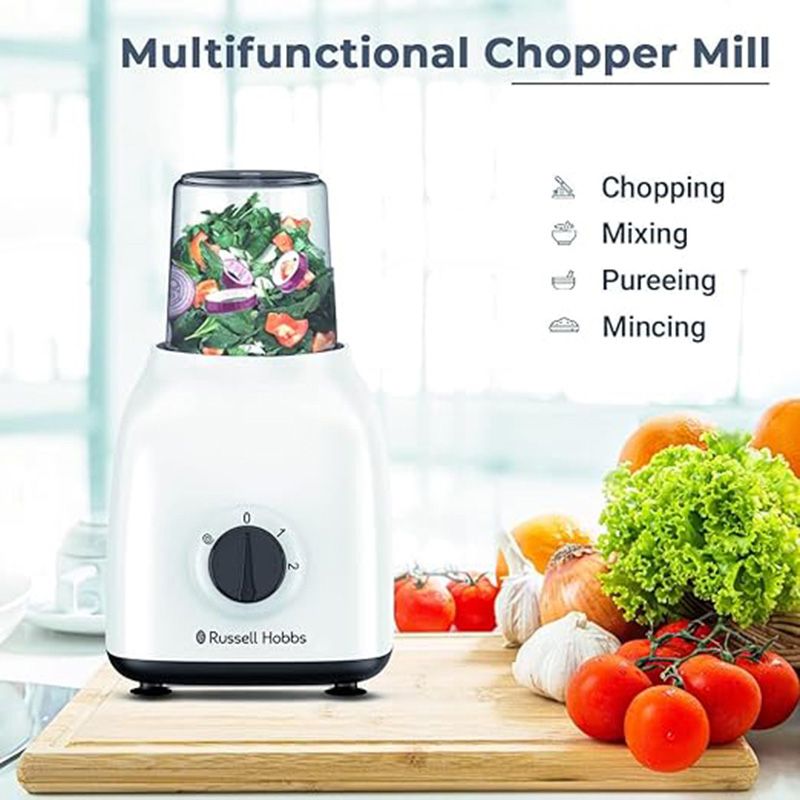 Russell Hobbs - Blender With Grinder And Multi Chopper Mill - White