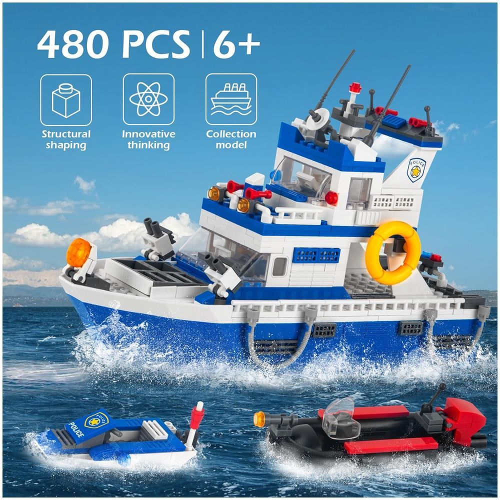 Woma - Coastal Patrol Building Blocks Set - Swat - 480 Pcs