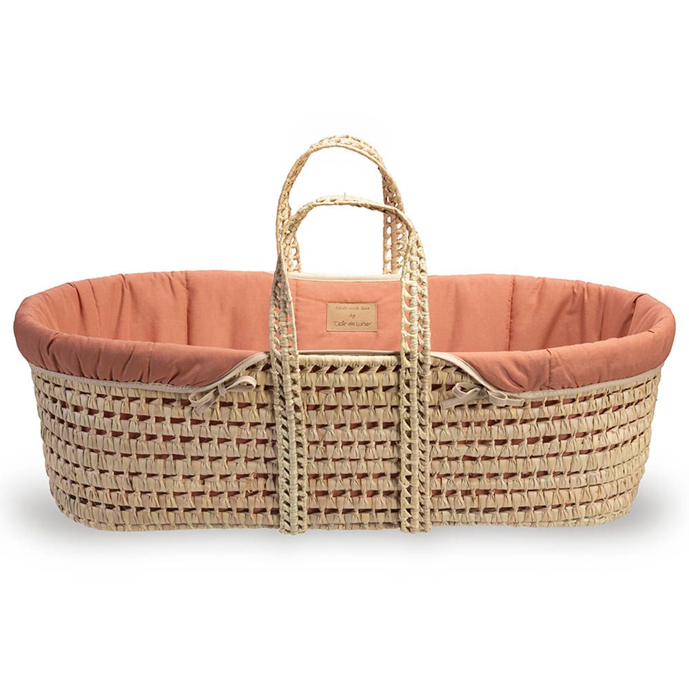 Clair de Lune - Organic Palm Moses Basket - Rust