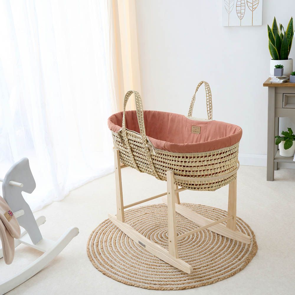 Clair de Lune - Organic Palm Moses Basket - Rust