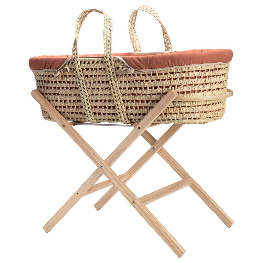 Clair de Lune - Organic Palm Moses Basket - Rust