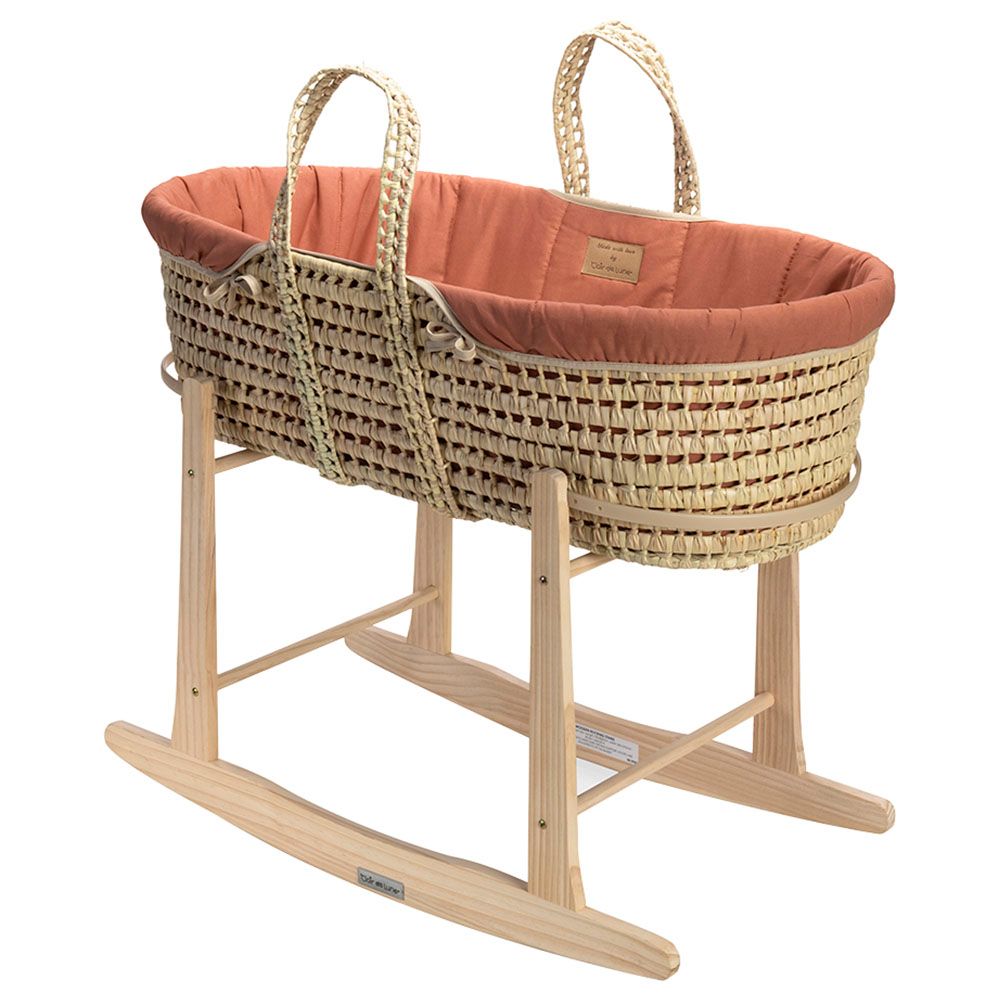 Clair de Lune - Organic Palm Moses Basket - Rust