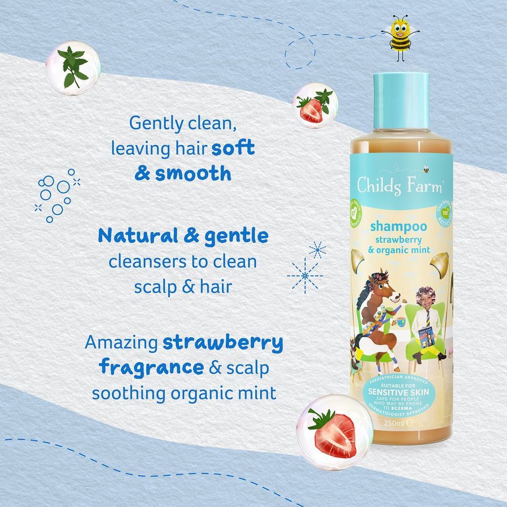 Childs Farm - Shampoo - Strawberry&Organic Mint - 250Ml