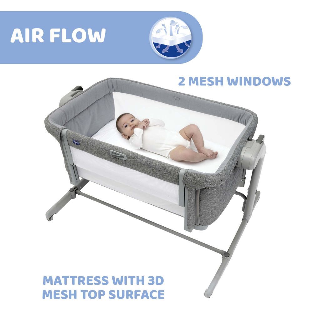 Chicco - Next2Me Magic Evo Co-sleeping Crib - Dark Grey