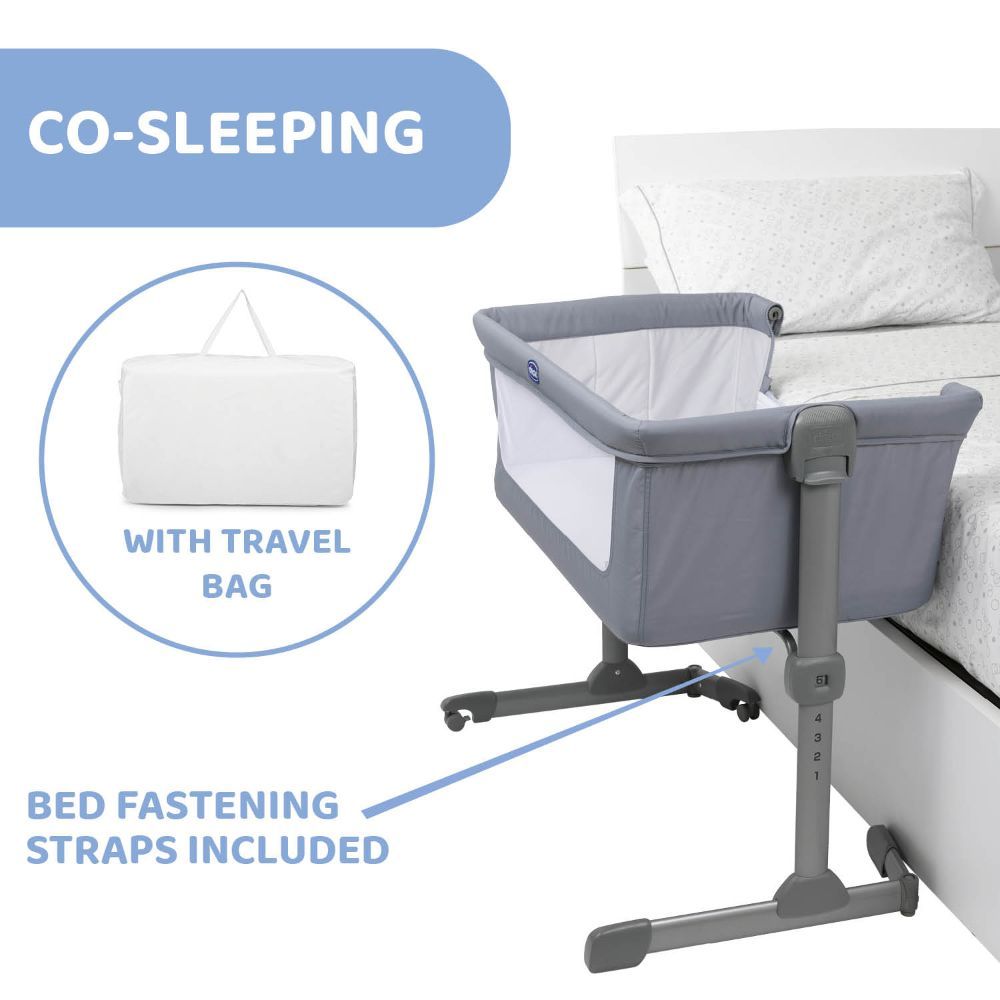 Chicco - Next2Me Essential Co-sleeping Crib - Stone Re_Lux