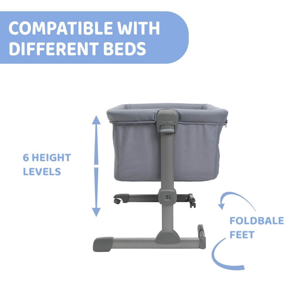 Chicco - Next2Me Essential Co-sleeping Crib - Stone Re_Lux