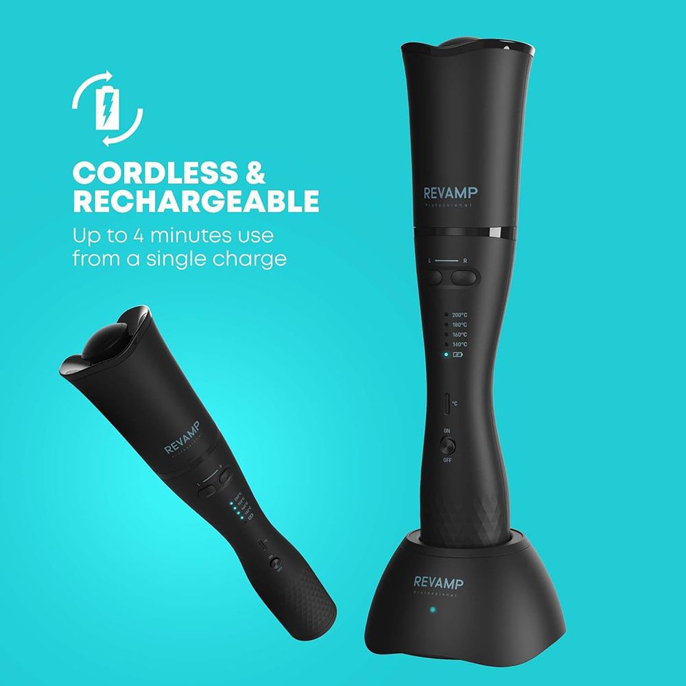 Revamp - Progloss Liberate Cordless Auto Curler - Black