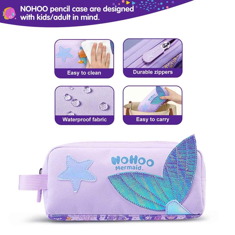 Nohoo - Mermaid Backpack With Lunch Bag And Pencil Case - Purple - 3pcs - 16.15-Inch