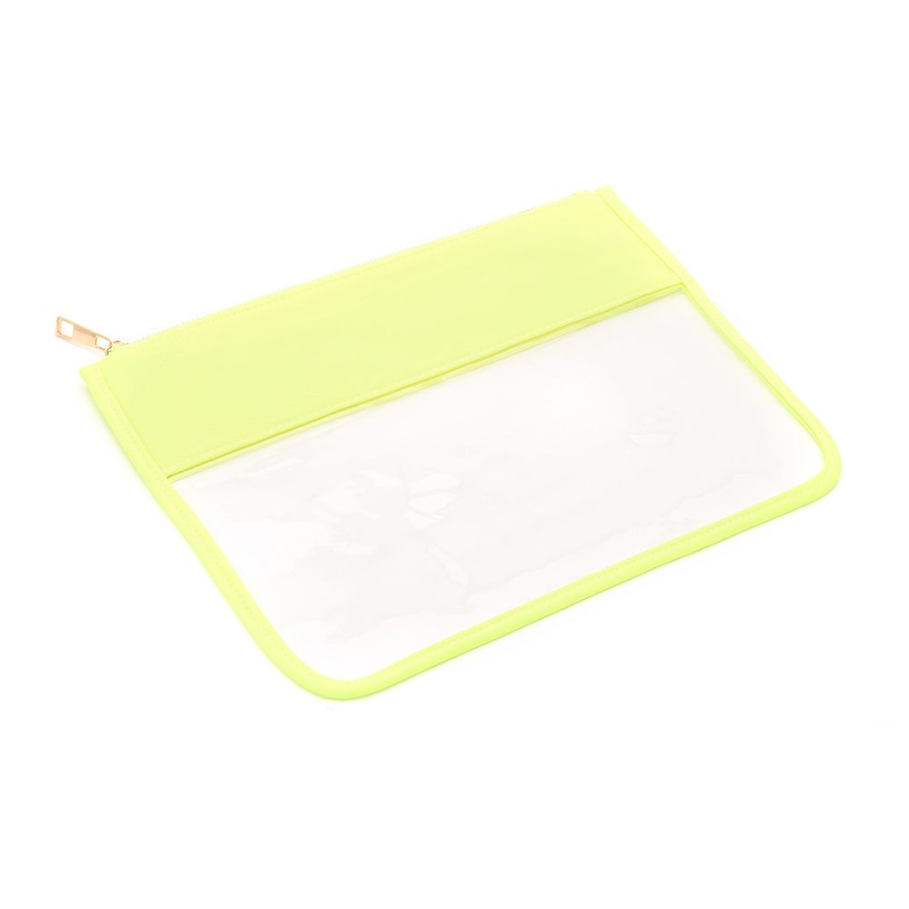 TheHappyTribe - Personalised Travel Pouch - Neon Yellow