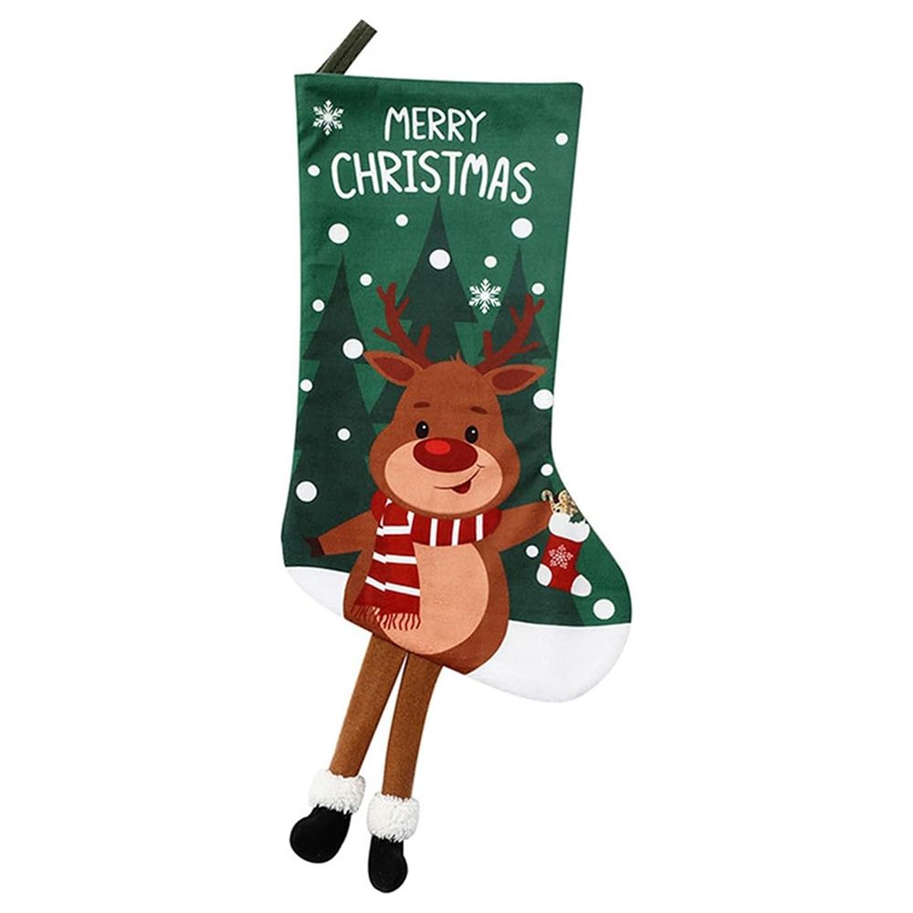 Brain Giggles - Classic Long Style Christmas Stocking - Reindeer