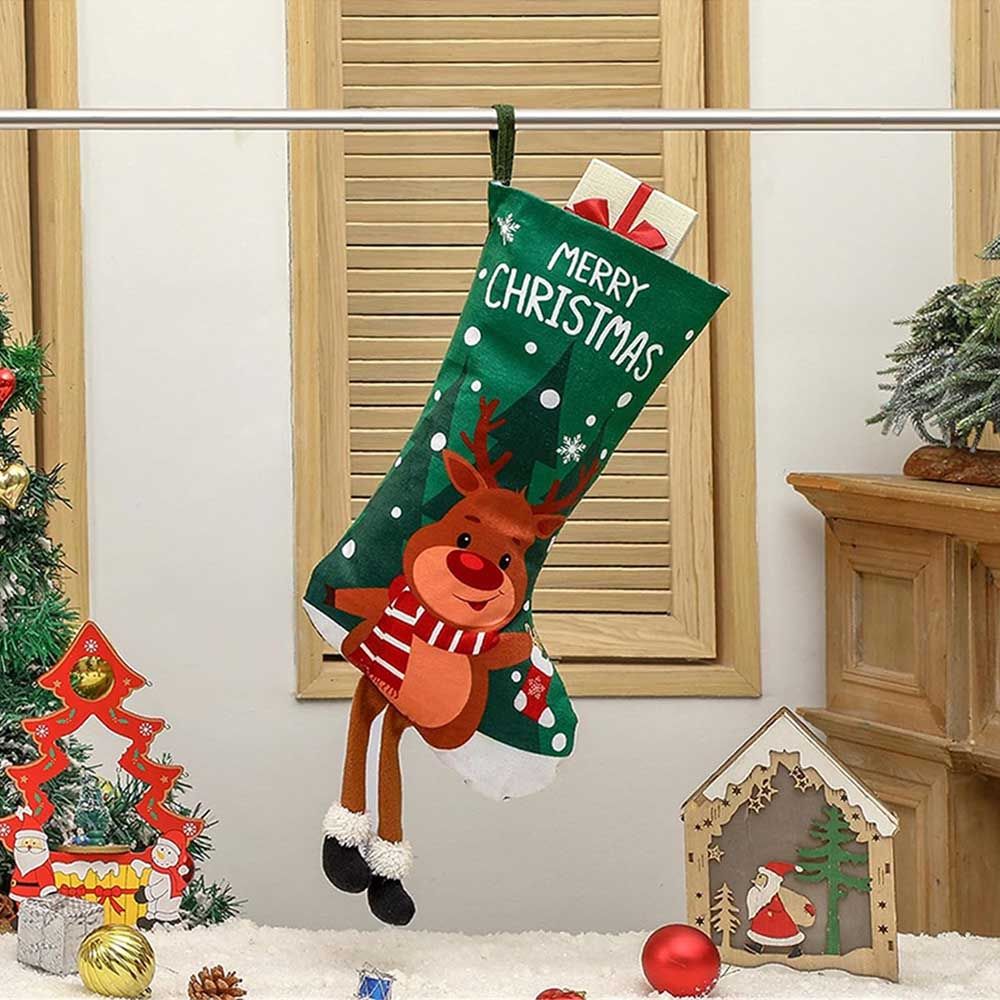 Brain Giggles - Classic Long Style Christmas Stocking - Reindeer