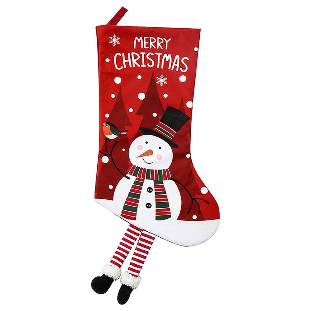 Brain Giggles - Classic Long Style Christmas Stocking - Snowman