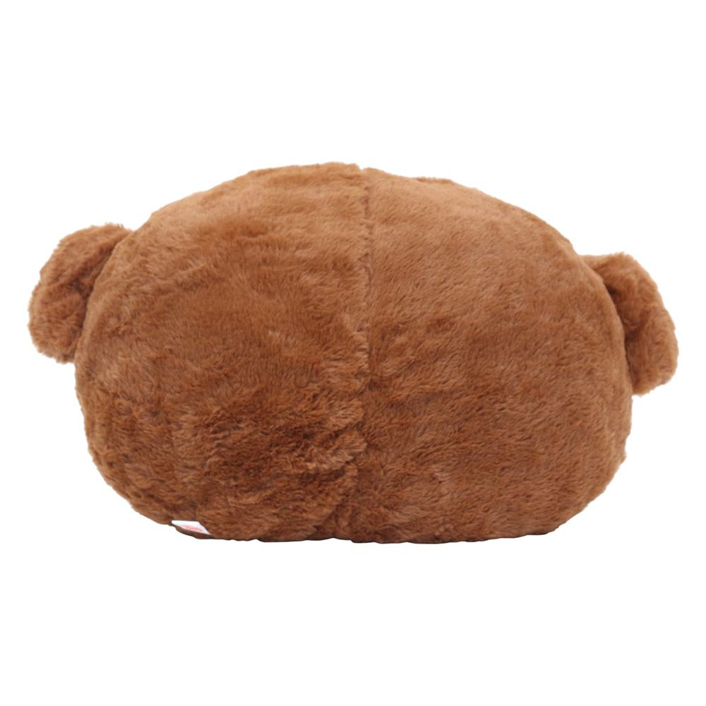 Toto Toys - Plush Cushion - Bear Face - Brown - 45 cm