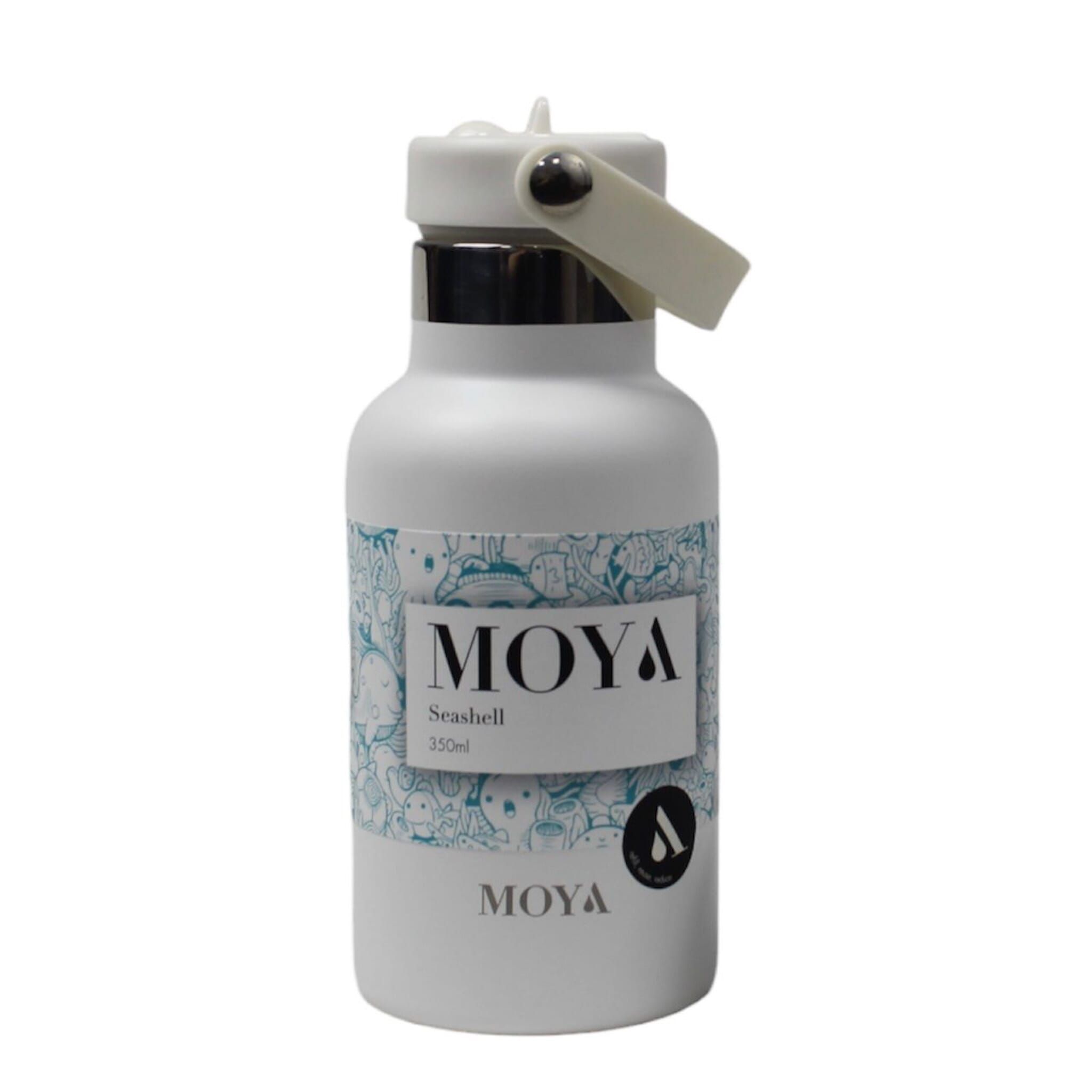 Moya - Seashell Insulated Stainless Steel Water Bottle - 350ml - White