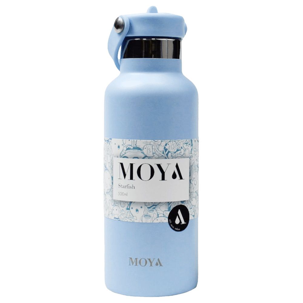 Moya - Starfish Insulated Stainless Steel Water Bottle - 500ml - Powder Blue