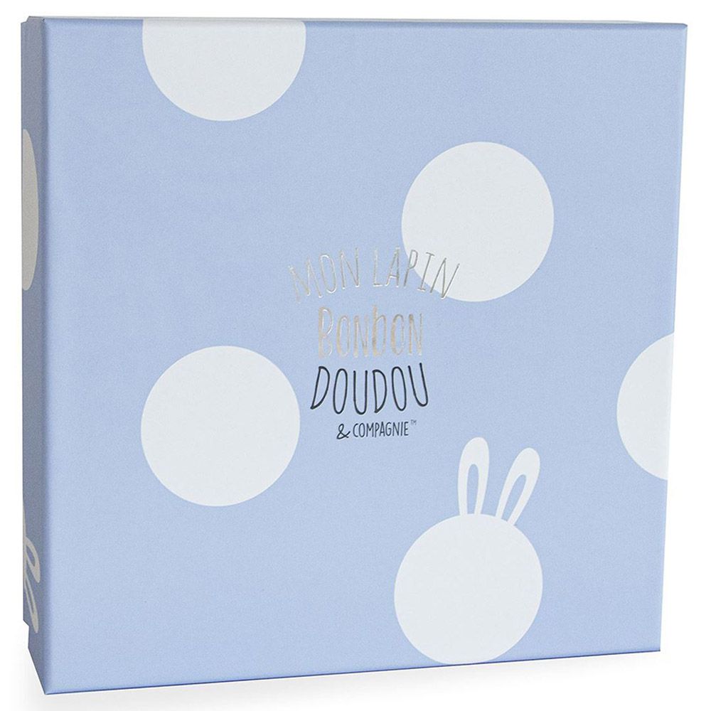 Doudou Et Compagnie - Bunny Bonbon Comforter - Blue - 26cm